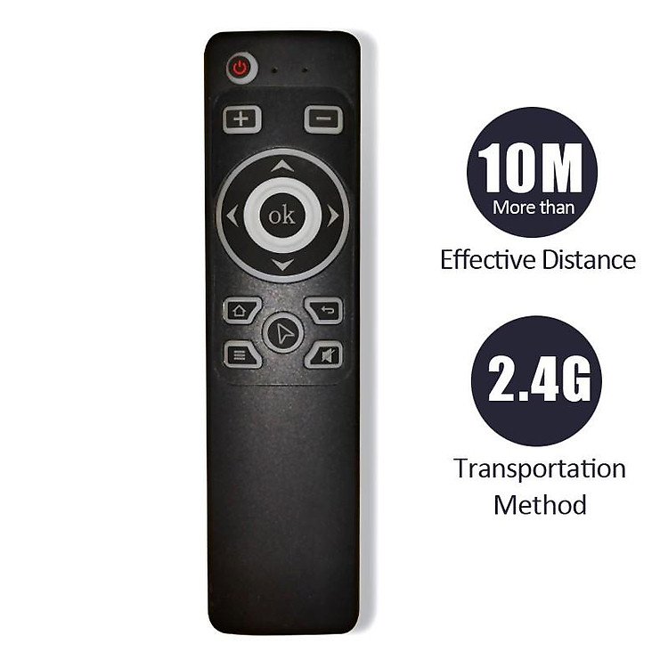 Remote chuột bay có nút học lệnh, dùng cho tivi android và tivi box, kết nối wireless 2.4 GHZ bảo hành 12 tháng MT3