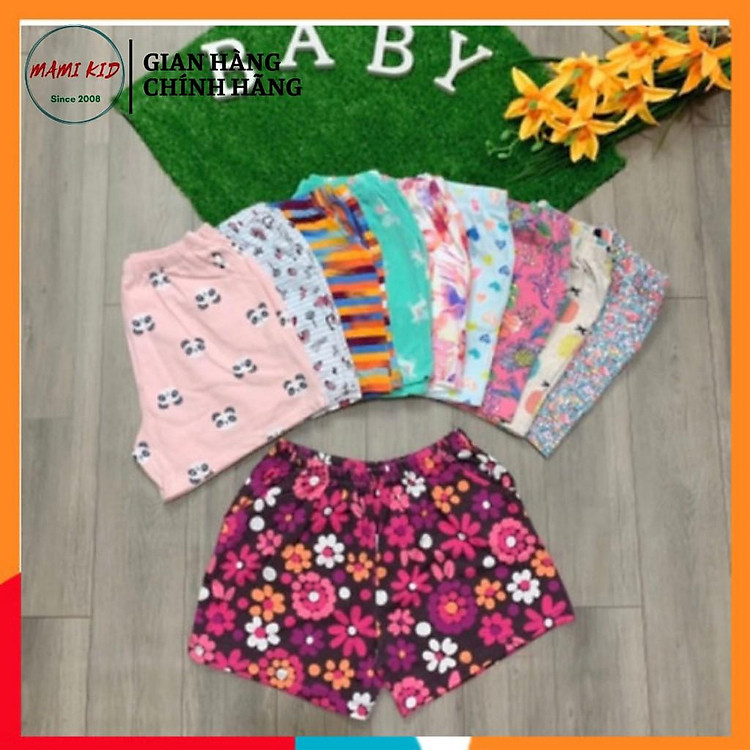 Quần đùi cho bé, quần đùi cotton mềm mát bé trai bé gái 8-20kg