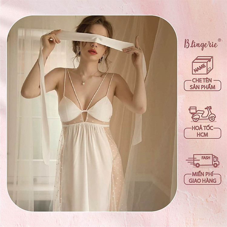 Váy Ngủ Nữ Xẻ Tà (Không kèm ren mắt) - B.Lingerie