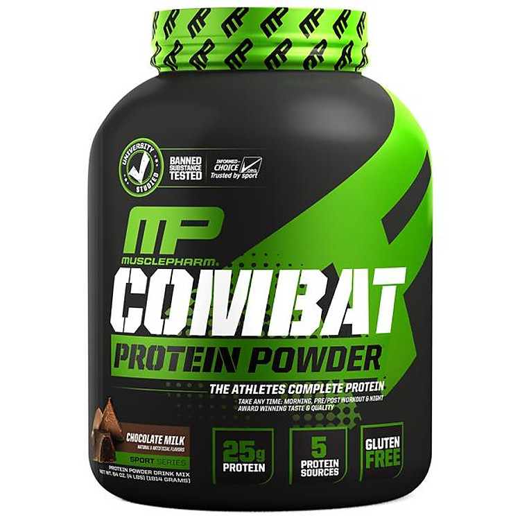 Sữa Tăng Cơ Vị Socola Combat Protein Powder MusclePharrm 4lbs (1.8kg)