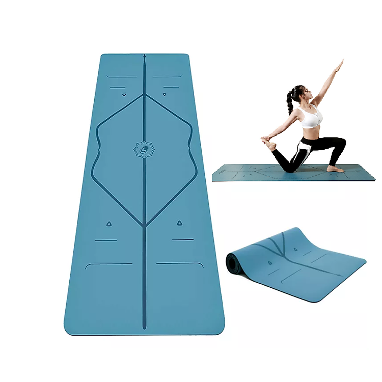 Thảm Tập Yoga Định Tuyến PU Cao Su Tự Nhiên Cao Cấp Tặng Kèm Túi – Thảm Yoga Hàng Chính Hãng