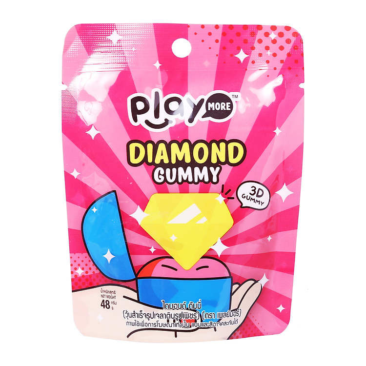 Kẹo Dẻo Play More Kim Cương 48G