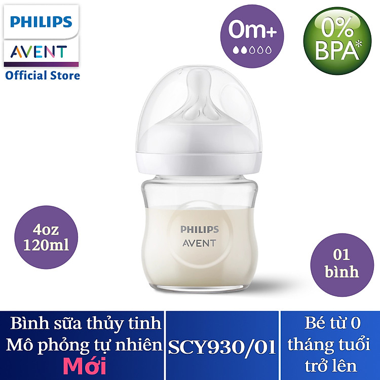 Bình sữa thủy tinh Philips Avent 120ml Giá rẻ - Hình ảnh 2