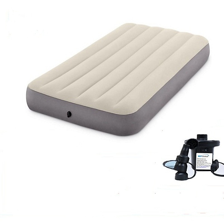 Đệm hơi đơn công nghệ mới INTEX 64101 - Kèm bơm điện