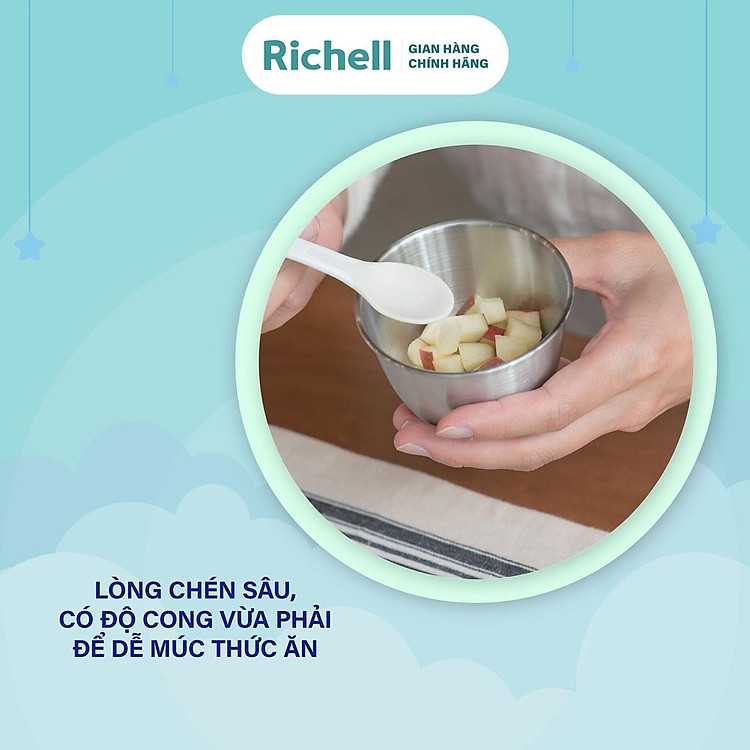 Bộ chén ăn dặm inox Richell Nhật Bản Chính hãng Giá tốt - Hình ảnh 4