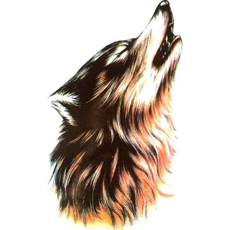 Hình Xăm Dán Chó Sói QSA223