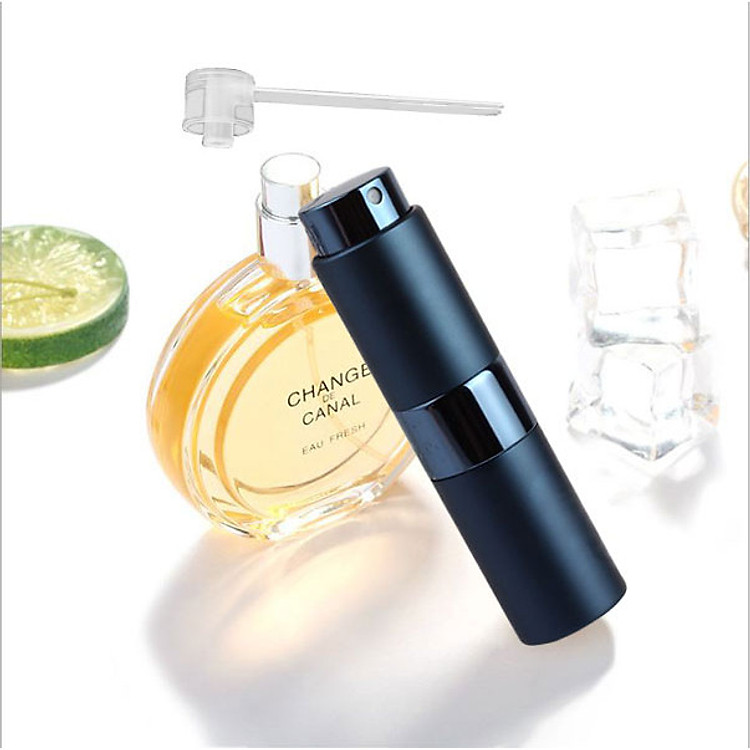 Lọ Ống Chiết Nước Hoa Du Lịch 15ml Dạng Son Xoay Kèm 2 Dụng Cụ Bơm