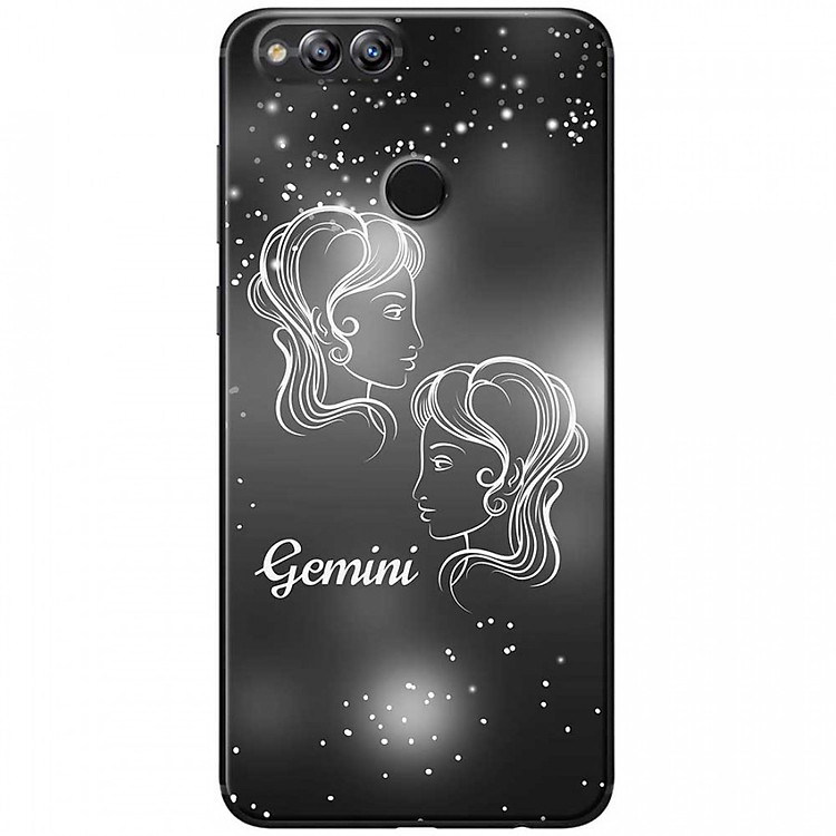 Ốp lưng dành cho Honor 7X mẫu Cung hoàng đạo Gemini (đen)