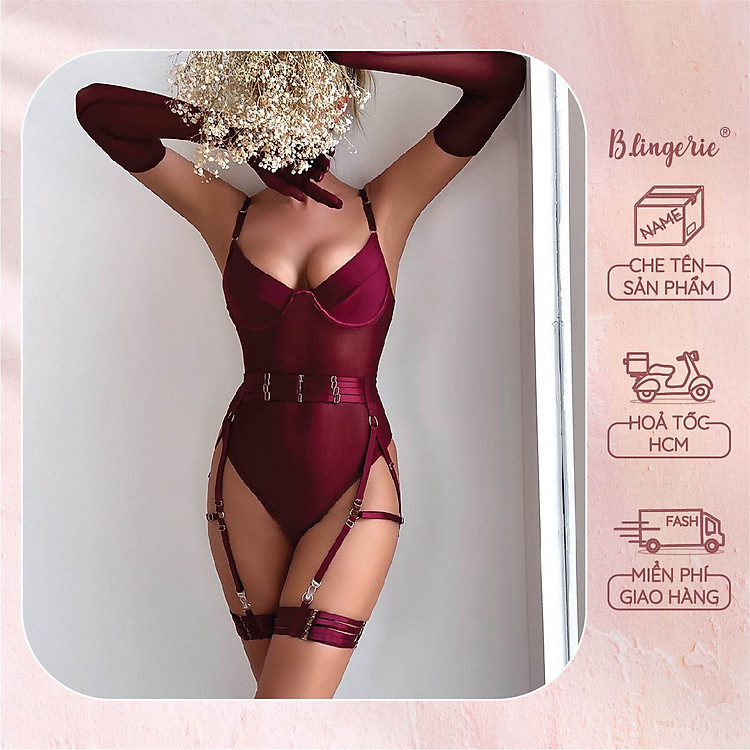 Bộ Bodysuit Nữ Trơn Cá Tính - B.Lingerie