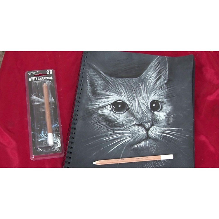 Bộ Cây Chì Trắng Charcoal Mont Marte (2 cây) - Ảnh 2