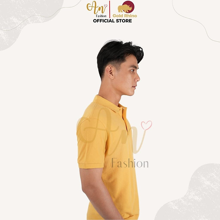 Áo Polo Nam Màu Vàng Nghệ Cao Cấp Với Chất Vải 100% Cotton - Gold Rhino