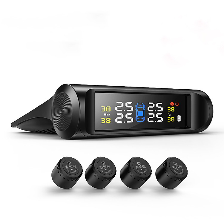 Cảm biến áp suất và nhiệt độ lốp JC-01 sạc bằng năng lượng mặt trời hoặc USB