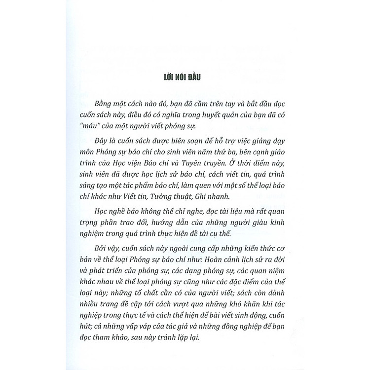 Phóng Sự Báo Chí - Lý Thuyết, Kỹ Năng Và Kinh Nghiệm - Ảnh 2