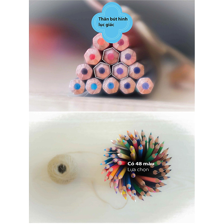 Bộ bút chì màu Swans 48 màu (hộp 48 màu) - Ảnh 3