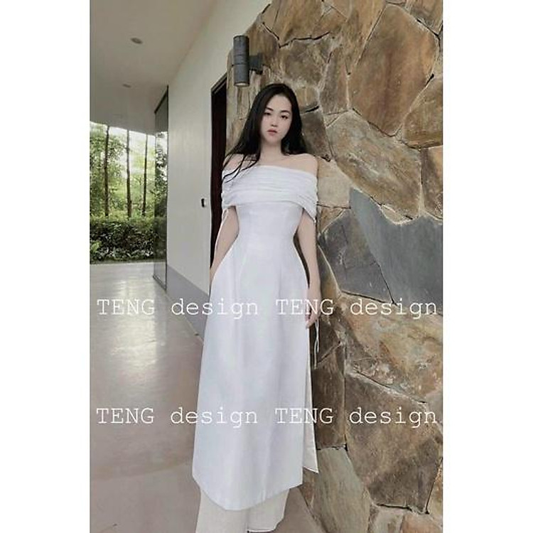 ÁO DÀI CÁCH TÂN/ ÁO DÀI TRỄ VAI RÚT DÂY