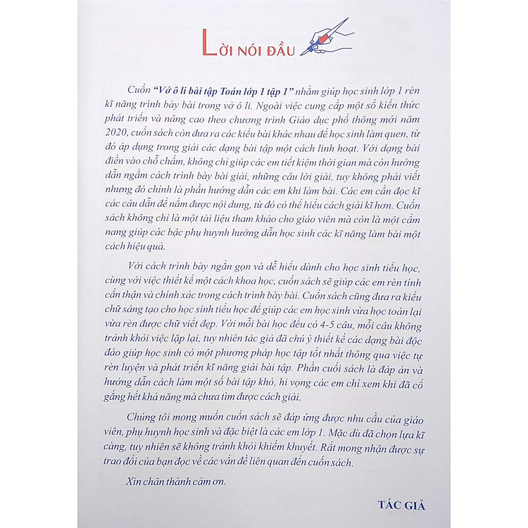 Vở Ô Li Bài Tập Toán Lớp 1 - Tập 1 - Ảnh 3