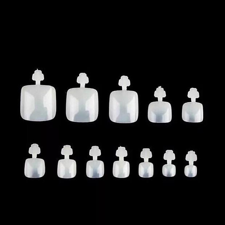 Túi Móng Úp Chân HSM Cao Cấp 500 Móng Đủ Size, Nhựa Dẻo Siêu Mỏng, Bám Keo Tốt, Form Chuẩn Cho Làm Nail giả Dễ Sử Dụng