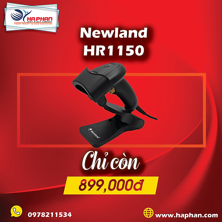 Máy quét mã vạch 1D Newland HR1150P - Hàng chính hãng