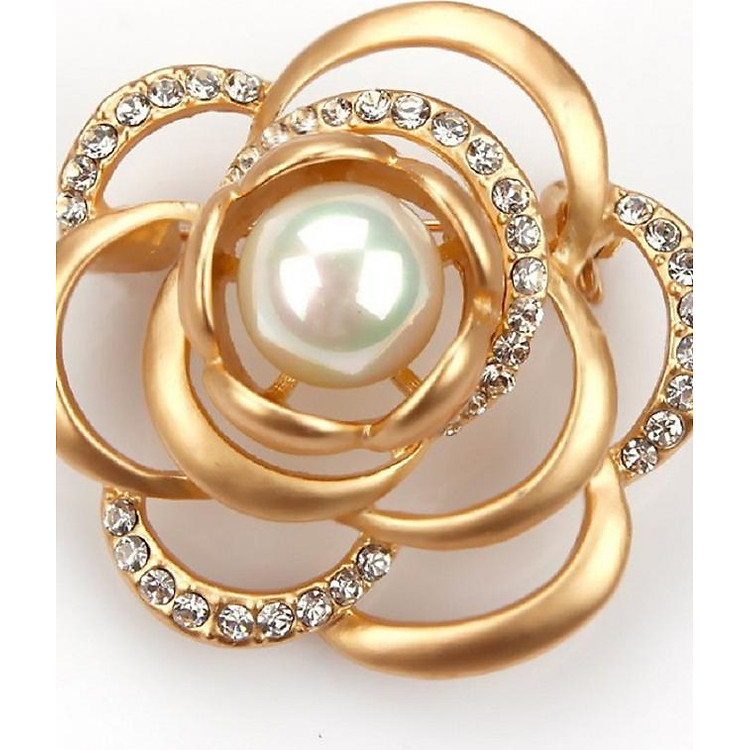 Cài áo hoa trân châu