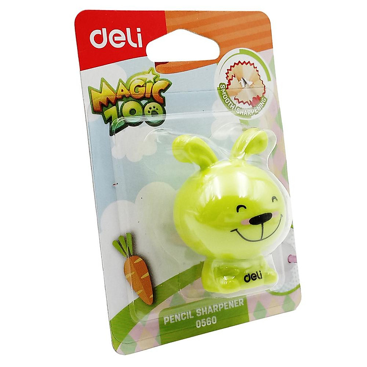 Chuốt Chì Mini Deli 560 - Hình Thỏ - Xanh Lá - Ảnh 4