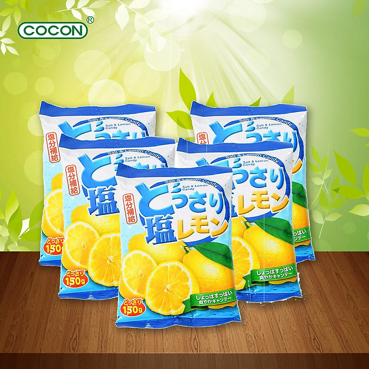 COMBO 5 GÓI KẸO CHANH MUỐI COCON TRUYỀN THỐNG 150G