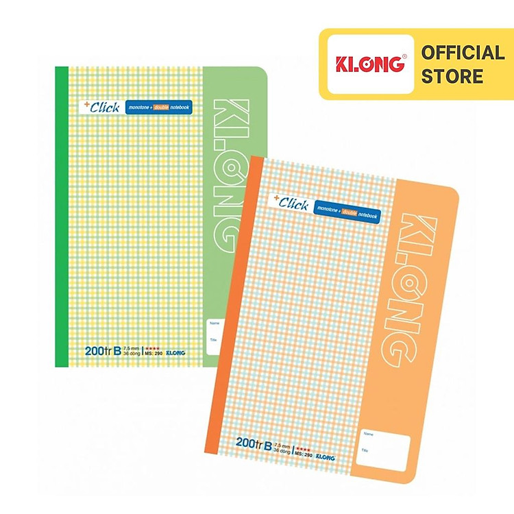 Vở Kẻ Ngang Click KLONG A4 (200 trang)