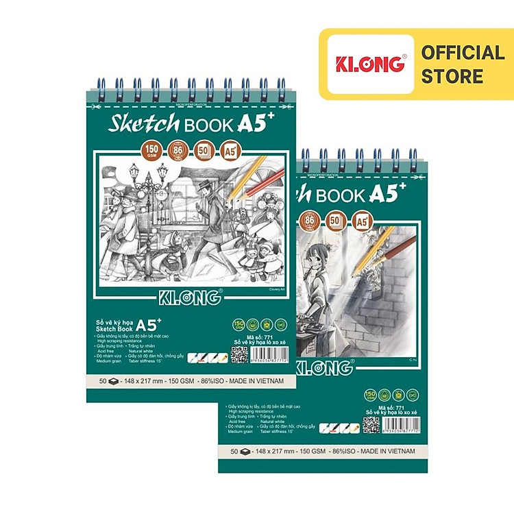 Sổ Vẽ Đa Năng KLONG A5+ (50 tờ)