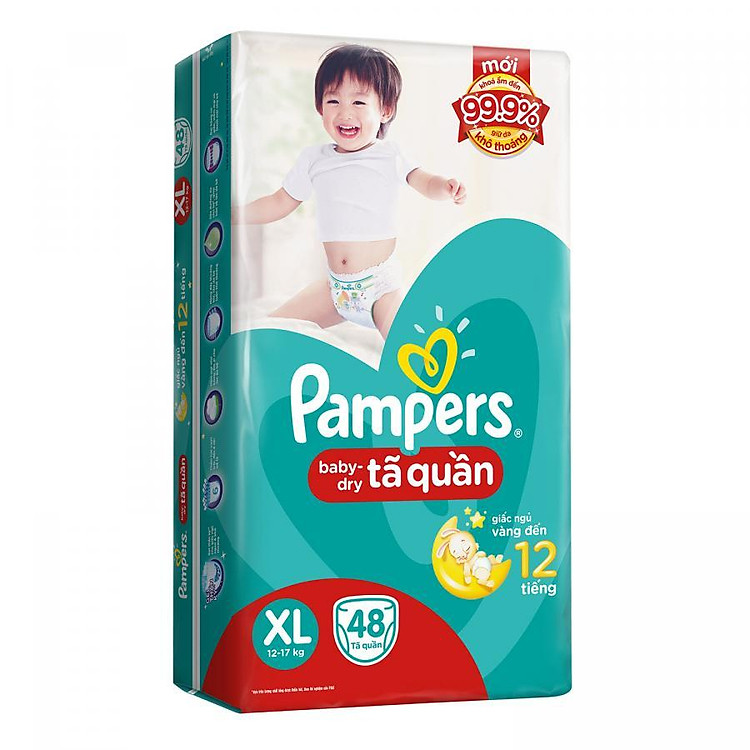 Thùng Tối Ưu Phí Vận Chuyển 3 Gói Tã Quần PAMPERS Giữ Dáng Size M(180 miếng, 7-12kg)/ L(162 miếng, 9-14kg)/ XL(144 miếng, 12-17kg), Chống Xệ