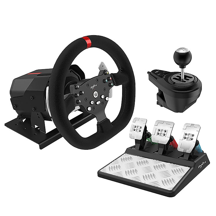 Vô lăng chơi game PXN V10 Metal FFB Pro Racing Wheel Có Phản Hồi Lực - Hàng Chính Hãng