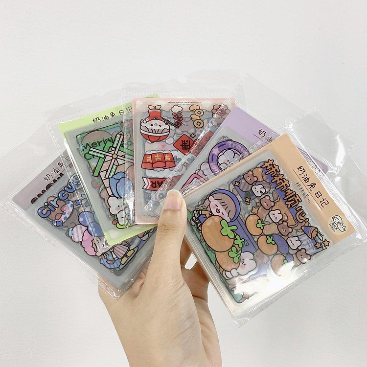 Bộ Sticker Nhiều Hình Cô Gái Và Bé Thỏ (20 tờ) - Ảnh 7