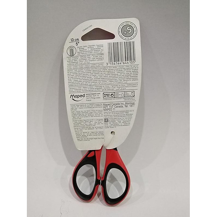 Kéo Maped Essentials Soft 464410 (13cm) - Màu Đỏ - Ảnh 3