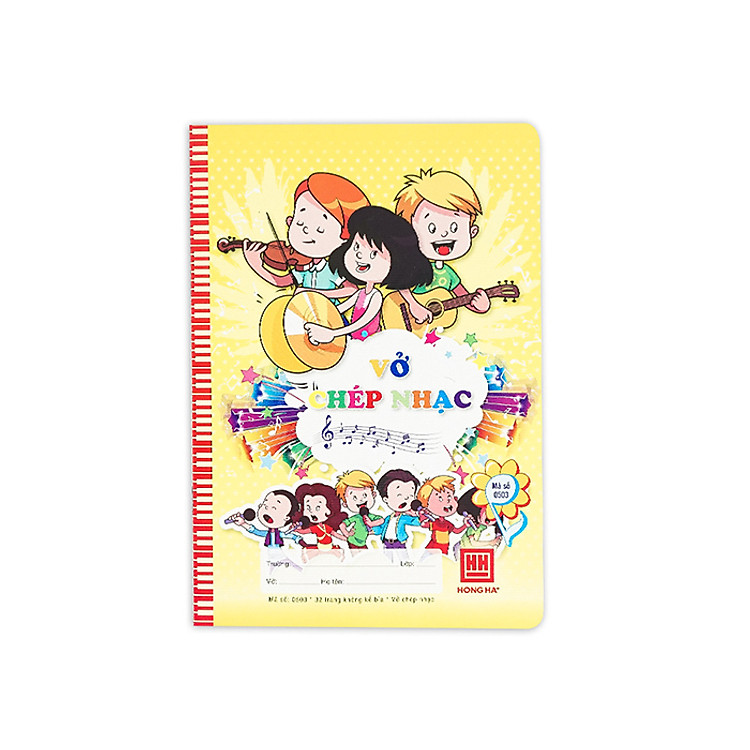 Vở chép nhạc School Hồng Hà 0503 (10 quyển) - Giao màu ngẫu nhiên