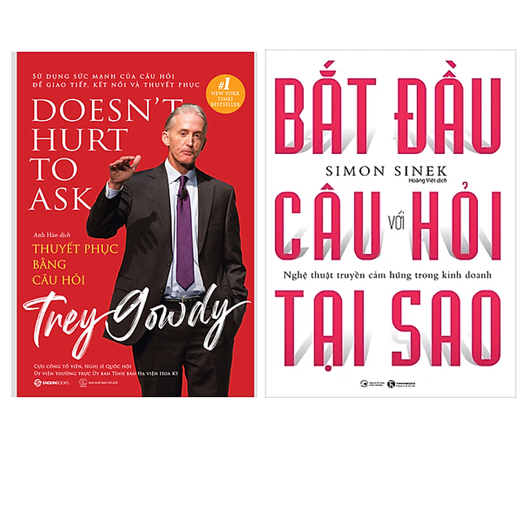 Combo 2Q Sách Kĩ Năng Làm Việc / Bài Học Trong Kinh Doanh: Thuyết Phục Bằng Câu Hỏi + Bắt Đầu Với Câu Hỏi Tại Sao - Nghệ Thuật Truyền Cảm Hứng Trong Kinh Doanh (Tái Bản)