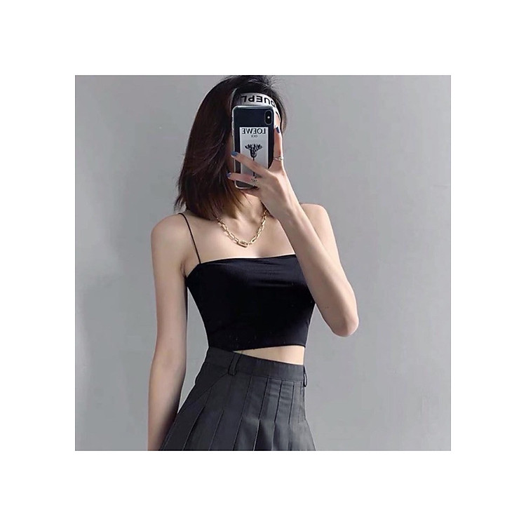 Áo croptop hai dây quai mảnh