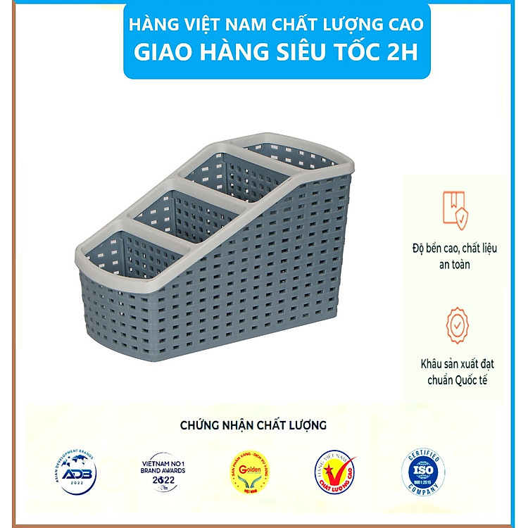 Khay Nhựa Tiện Ích 4 Ngăn Để Bàn Đựng Bút Vật Dụng - Ảnh 4