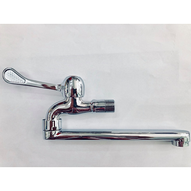 Vòi âm tường đầu dài PTT-VAT013 – vòi hồ thau mạ Cr Ni