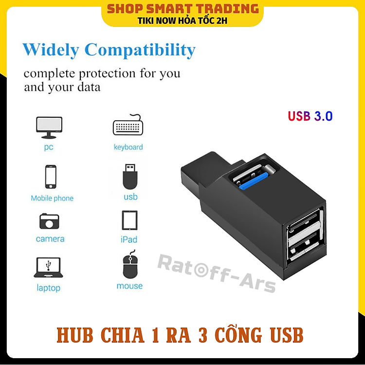 Hub chia 1 ra 3 cổng USB - Hàng nhập khẩu