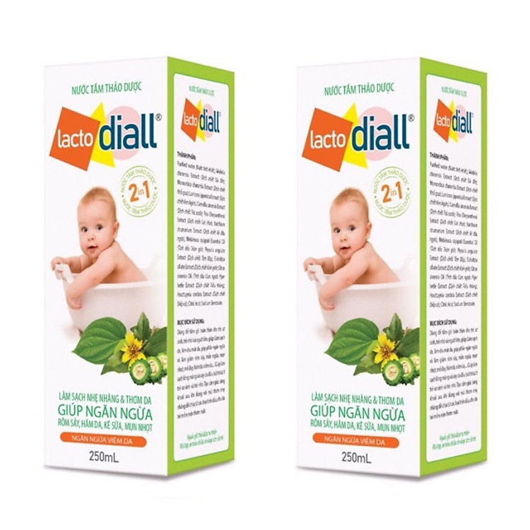 2 lọ dung dịch tắm thảo dược Lacto Diall