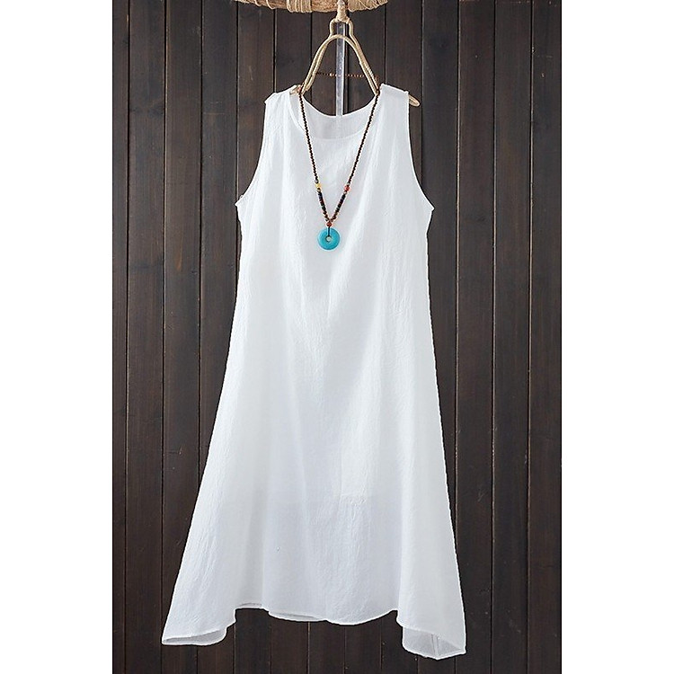 Váy đi biển, đi chơi ba lỗ chất đũi mềm mịn ,mát mẻ, hàng quảng châu cao cấp Da206