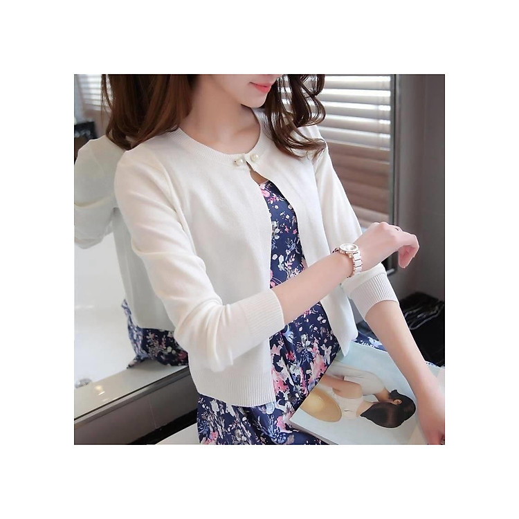 Áo len nữ cardigan dáng ngắn thời trang siêu xinh