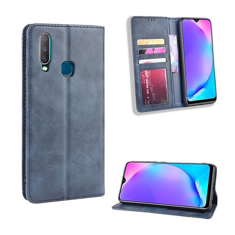 Bao da Flip Wallet Leather dạng ví đa năng siêu bền siêu êm dành cho Vivo U10