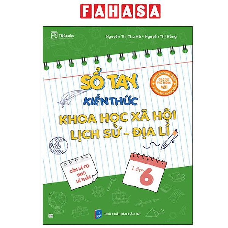 Sách - Sổ Tay Kiến Thức Khoa Học Xã Hội-Lịch Sử-Địa Lí Lớp 6