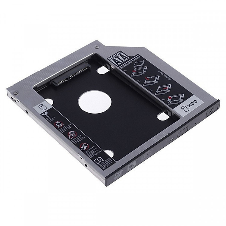 Khay đựng ổ cứng Laptop 2,5" HDD, SATA, SATAII,SATAIII, SDD (Caddy Bay) Loại mỏng 9,5mm (Tặng kèm cáp OTG)