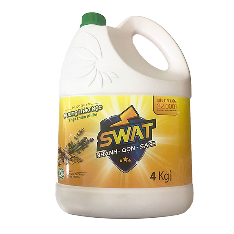 Nước Lau Sàn Swat Thảo Mộc (4kg)