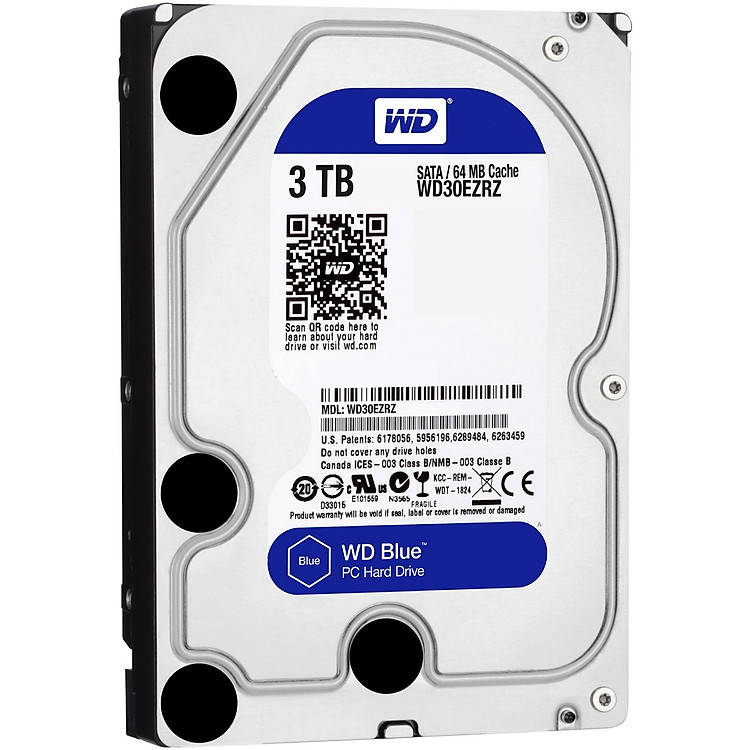 Ổ Cứng HDD WD Blue™ 3TB/64MB/5400/3.5 - WD30EZRZ - Hàng chính hãng