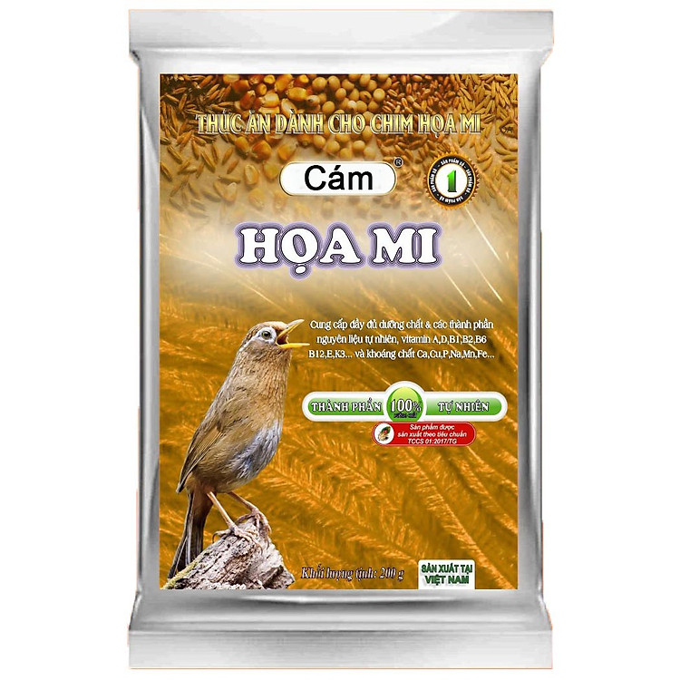Cám chim Họa Mi Tú Gold số 1 - Dưỡng 200gram