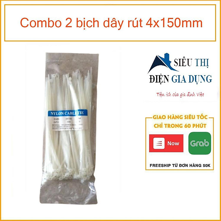 Dây rút nhựa 10cm ,15cm, 20cm, 25cm, 30cm ( Khoảng 80 sợi/bịch )