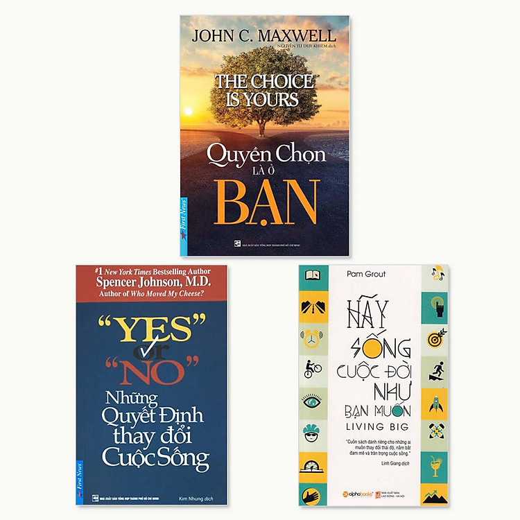 Combo 3 cuốn: Quyền Chọn Là Ở Bạn, Yes Or No - Những Quyết Định Thay Đổi Cuộc Sống, Hãy Sống Cuộc Đời Như Bạn Muốn