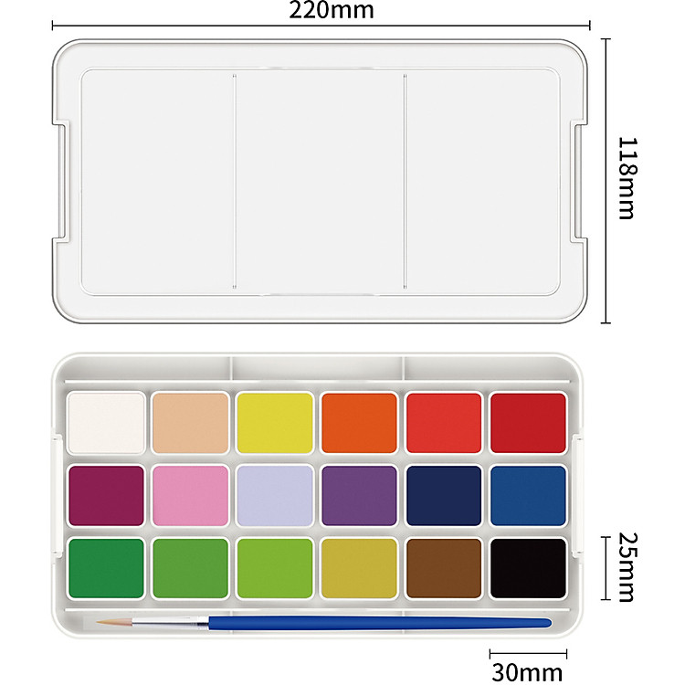 Hộp Màu Nước Dạng Nén Deli 73869 (18 màu) - Ảnh 3