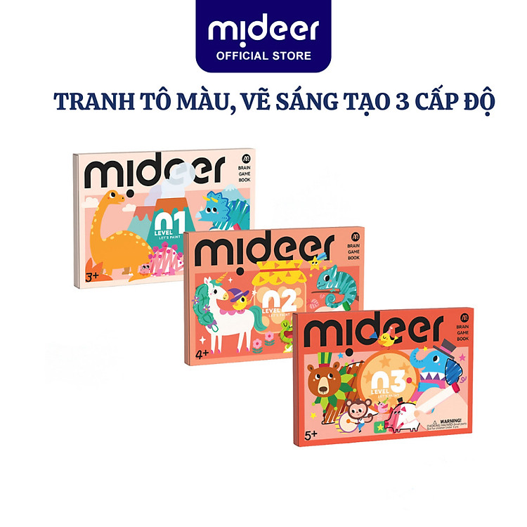 Tìm mua tại Avakids: Tranh tô màu Mideer Level 3 - Ngập tràn khuyến mãi